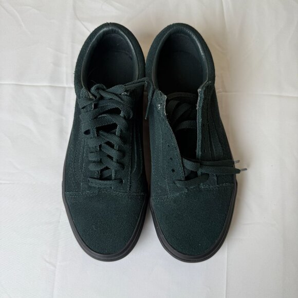 Vans Old Skool Sneakers Darkest Spruce Suede & Black Outsole Mens 5.5 / Womens 7 - Picture 1 of 7